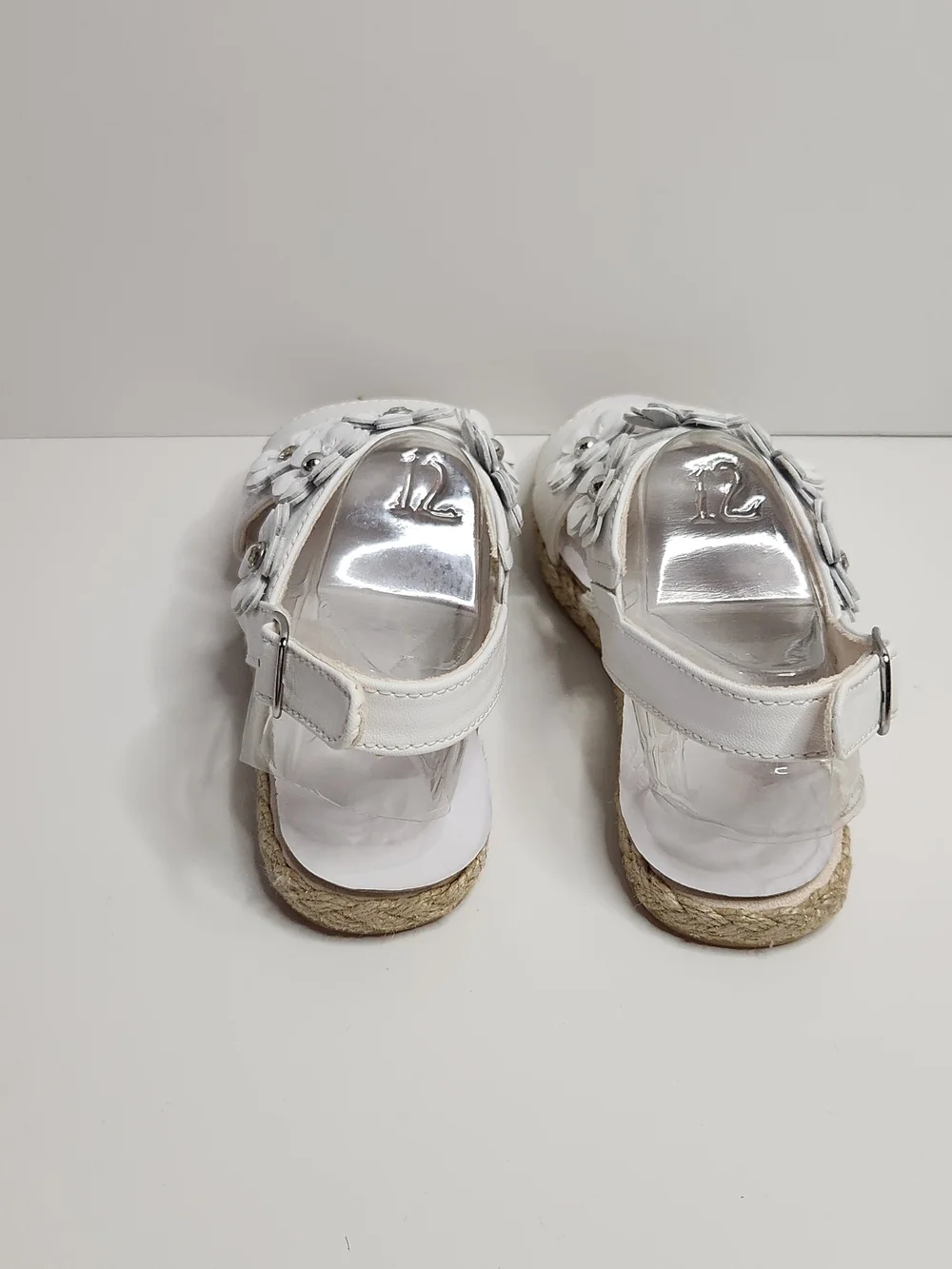 UGG Toddler Allairey White and Silver Sandals